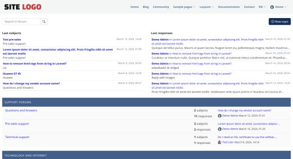 Forum home page